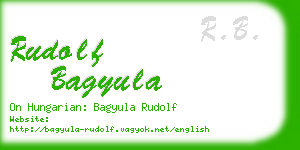 rudolf bagyula business card